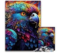 Puzzle Perroquet coloré 1000 pièces pour Adultes. Puzzle Impossible pour Adultes pour Les Vacances et décoration d'intérieur. 50x75cm / 19,68x29,52 Pouces.