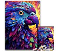 Puzzle Perroquet coloré 1000 pièces, Puzzle Impossible pour Adultes, Casse-tête Stimulant pour Adolescents, Jeu interactif Amusant en Famille 26x38cm / 10,23x14,96 Pouces