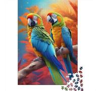 Puzzle Perroquet coloré et Artistique, Casse-tête en Carton 100% recyclé, pour Femmes et Hommes, Cadeaux de Noël, 1 000 pièces (75 x 50 cm)