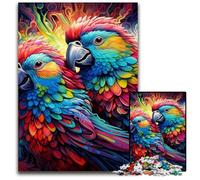 Puzzle Perroquet coloré pour Adultes, 1 000 pièces, en Bois, Jeu de réflexion pour Adolescents, pour Les fêtes, 50x75cm / 19,68x29,52 Pouces