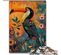 Puzzle Perroquet de la forêt Tropicale 1000 pièces pour Adultes et Adolescents, Jouets éducatifs, Jeux Anti-Stress, Cadeaux d'anniversaire Uniques (50x75cm)