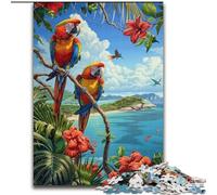 Puzzle Perroquet de la forêt Tropicale 1000 pièces, pour Les 14 Ans et Plus, Jeux Amusants, activités à la Maison, Cadeaux d'anniversaire, Cadeaux de Voyage (26x38cm)