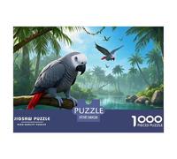 Puzzle Perroquet Gris d'Afrique Qui Compte 1000 Pièces pour Adultes,Forêt Tropicale Humide Un Jeu De Dexérité Très Difficile Puzzle Jeu Éducatif avec des Défis 38x26cm/1000pcs