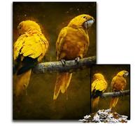 Puzzle Perroquet Jaune 1000 Pièces Puzzles en Bois pour Adultes Idée Cadeau Anniversaire Jeu de Casse-Tête Défi 1000 PCS (75x50cm)