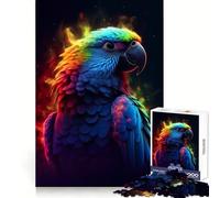 Puzzle Perroquet néon à colorier pour Adultes, 1000 pièces, Jeu de réflexion, Plaisir Lent, Design à Assembler, Joli Cadeau (38x52cm)