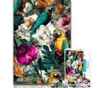 Puzzle Perroquet Tropical 1000 pièces pour Adultes, Jouets éducatifs, Anti-Stress, décoration d'intérieur Unique et Cadeaux 50x75cm
