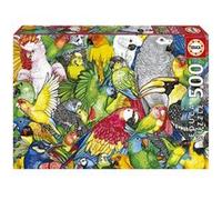 Puzzle 500 pièces - Educa - Perroquets - Animaux - Adulte - Blanc