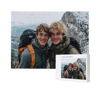 Puzzle personnalisé 1000/1500/2000/3000/4000/5000/6000 pièces, Puzzle personnalisé à partir de Vos Propres Photos, Bois Puzzles avec Photo, Cadeaux pour Noël, Mariage, Amis, Famille (1000 pièces) b122