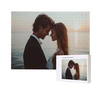 Puzzle personnalisé 1000/1500/2000/3000/4000/5000/6000 pièces, Puzzle personnalisé à partir de Vos Propres Photos, Bois Puzzles avec Photo, Cadeaux pour Noël, Mariage, Amis, Famille (1000 pièces) b32