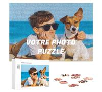 Puzzle personnalisé avec Photo, 300/500/1000 pièces | Panneau composite de bois haute densité, impression UV brillante, cadeau de Noël, activité à la maison, souvenir photo