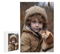 Puzzle Personnalisé avec Photo, Puzzle en Bois 300 Pieces Adulte, Idée Cadeau Avancée Personnalisable, DIY Puzzles Jouet Personnalisé pour la Famille/Couple/Animaux ou Paysage Photo (300 Pièces) N-150