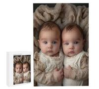 Puzzle Personnalisé avec Photo, Puzzle en Bois 35 Pieces Adulte, Idée Cadeau Avancée Personnalisable, DIY Puzzles Jouet Personnalisé pour la Famille/Couple/Animaux ou Paysage Photo (35 Pièces) N-52