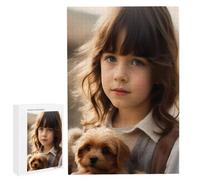 Puzzle Personnalisé avec Photo, Puzzle en Bois 500 Pieces Adulte, Idée Cadeau Avancée Personnalisable, DIY Puzzles Jouet Personnalisé pour la Famille/Couple/Animaux ou Paysage Photo (500 Pièces) N-143