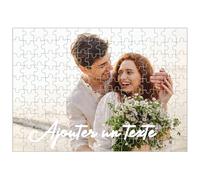 Puzzle Personnalisé avec Photo/Text - Puzzle Personnalisable - Puzzle en Bois - Décoration pour La Maison,Cadeau Personnalisé pour Couple,Famille, Amis, Amoureux (D(21x29.7cm 158 pièces))