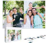 Puzzle Personnalisé Multi-Photos pour Adultes - Racontez Votre Histoire avec 1 à 3 Photos. Puzzle sur Mesure, Objet Personnalisable 300/500/1000/1500/2000 pièces, Cadeau personnalisé avec Vos Photos