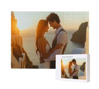 Puzzle Personnalisé Photo 1000/1500/2000/3000/4000/5000/6000 Pièces, Personnalisez Votre Puzzle en Bois, Personnalisable avec Votre Propre Image, pour Adultes, Noël, Couple, Vacances, Idée Cadeau n102