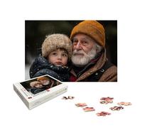 Puzzle Personnalisé Photo 1000/1500/2000/3000/4000/5000 Pièces Adultes, Puzzle Personnalisé avec Boite Cadeau, Jeu de Concentration pour Adultes, Idée Cadeau Femme Homme, pour Décoration Murale, X-50