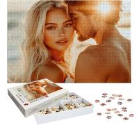 Puzzle Personnalisé Photo 1000/1500/3000/5000 Pièces, Personnalisez Votre Propre Puzzle, Puzzles Personnalisable Photo Texte Cadeau Unique pour Anniversaire Noël Mariage Famille Enfant Amis h-4336