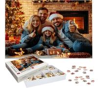 Puzzle Personnalisé Photo 1000/1500/3000/5000 Pièces, Puzzle Personnalisable avec Votre Propre Photo et Text pour Adults Enfants, Cadeau pour Vacances Anniversaire Mariage (Horizontal/Vertical) h-727