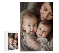 Puzzle Personnalisé Photo - 35/70/120/200/300/500/1000/1500/2000/3000/4000/5000/6000 Pièces, Puzzle en Bois sur Mesure pour Adultes, Personnalisez Votre Puzzles, Cadeaux pour Couple, Famille, Amis