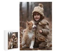 Puzzle Personnalisé Photo - 35/70/120/200/300/500/1000/1500/2000/3000/4000/5000/6000 Pièces, Puzzle en Bois sur Mesure pour Adultes, Personnalisez Votre Puzzles, Cadeaux pour Couple, Famille, Amis