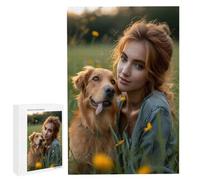 Puzzle Personnalisé Photo - 35/70/120/200/300/500/1000/1500/2000/3000/4000/5000/6000 Pièces, Puzzle en Bois sur Mesure pour Adultes, Personnalisez Votre Puzzles, Cadeaux pour Couple, Famille, Amis