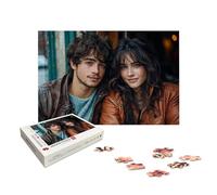 Puzzle Personnalisé Photo, Puzzle Personnalisé 1000 Pièces Adultes en Bois, Personnalisable avec Votre Propre Image, avec Coffret Cadeau, Cadeaux pour Couple Famille Amis, Décoration Chambre, X-659