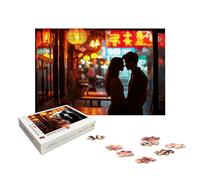 Puzzle Personnalisé Photo, Puzzle Personnalisé 1000 Pièces Adultes en Bois, Personnalisable avec Votre Propre Image, avec Coffret Cadeau, Cadeaux pour Couple Famille Amis, Décoration Chambre, X-1261