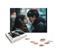 Puzzle Personnalisé Photo, Puzzle Personnalisé 1500 Pièces Adultes en Bois, Personnalisable avec Votre Propre Image, avec Coffret Cadeau, Cadeaux pour Couple Famille Amis, Décoration Chambre, X-394