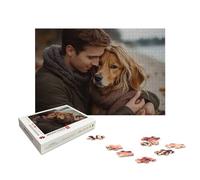 Puzzle Personnalisé Photo, Puzzle Personnalisé 3000 Pièces Adultes en Bois, Personnalisable avec Votre Propre Image, avec Coffret Cadeau, Cadeaux pour Couple Famille Amis, Décoration Chambre, X-144