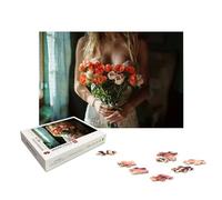 Puzzle Personnalisé Photo, Puzzle Personnalisé 5000 Pièces Adultes en Bois, Personnalisable avec Votre Propre Image, avec Coffret Cadeau, Cadeaux pour Couple Famille Amis, Décoration Chambre, X-1350