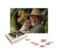 Puzzle Personnalisé Photo, Puzzle Personnalisé 5000 Pièces Adultes en Bois, Personnalisable avec Votre Propre Image, avec Coffret Cadeau, Cadeaux pour Couple Famille Amis, Décoration Chambre, X-384