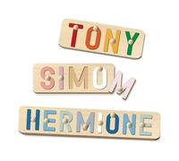 Puzzle Personnalisé Prenom, Puzzle Bebe Prenom Personnalisé Bois Enfant, Cadeau Personnalisable 1 an Bois Animaux Alphabet Enfant