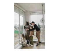 Puzzle Personnalisé Puzzle Personnalisé Photo avec Photo Texte, 300/500/1000 PièCes, Jigsaw sur Mesure pour La Famille, Cadeau Anniversaire & NoëL, PièCes en Bois CréEz Personnalisé Cadeau