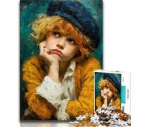 Puzzle Petit Garçon en Colère pour Adultes 1000 Pièces, Jeu de Casse-tête Décoration Murale Cadeaux d'anniversaire et de Noël Uniques 50x75cm