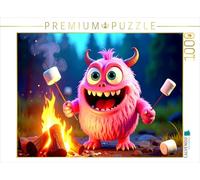 Puzzle · Petit Monstre Autour d'un feu de Camp | le plaisir sucré du barbecue · 1000 pièces · Format assemblé 64 × 48 cm · CALVENDO Puzzle
