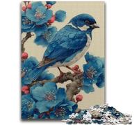 Puzzle Petit Oiseau Bleu 1000 pièces pour Adultes et Adolescents, à partir de 14 Ans, Jeux Amusants, activités Amusantes à la Maison, Cadeaux d'anniversaire, Cadeaux de Voyage 50x75cm