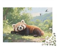 Puzzle Petit Panda Composé De 1000 Pièces pour Adultes,Scène de forêt Un Jeu De Dexérité Très Difficile Puzzle,Jeu Éducatif Aux Défis 1000pcs (75x50cm)