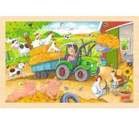 Gollnest & Kiesel – Puzzle en bois Petit tracteur – 30 x 20 x 1 cm – 24 pièces – Multicolore