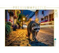 Puzzle · Petits Voleurs, Grandes Histoires | Un raton laveur dans le village · 1000 pièces · Format assemblé 64 × 48 cm · CALVENDO Puzzle