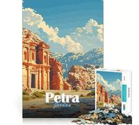 Puzzle Petra Jordan Vintage Poster 1000 Pièces pour Adultes Jeu Cognitif et Amusant à Assembler Collection d'art (38x52cm)