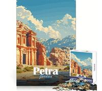 Puzzle Petra Jordan Vintage Poster 1000 Pièces pour Adultes Jeu Cognitif et Amusant à Assembler Collection d'art (38x52cm)