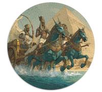 Puzzle Pharaons de l'Égypte Antique sur Leurs Chars pour Adultes,1000pcs (67.5x67.5cm),Jeu ÉduChatif,décoration De La Maison,