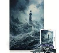 Puzzle Phare Brise Marine 1000 Pièces pour Adolescents Jeu de Réflexion Atelier d'Assemblage Cadeau Saisonnier (50x75cm)