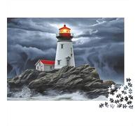 Puzzle Phare Côte Rocheuse 1000p 38x26cm Papier Recy dultes Décoration Stimule Réflexion Excellent Cadeau