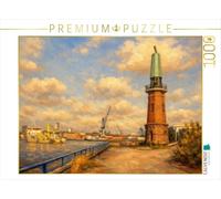 Puzzle · Phare d'Ellerholzhafen - Hambourg Steinwerder | Les couleurs de l'automne au bord d'un cours d'eau tranquille · 1000 pièces · Format assemblé 64 × 48 cm · CALVENDO Puzzle
