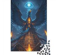 Puzzle Phénix 1000 Pièces en Bois pour Adultes Enfants Jeu ÉduChatif Jeu De Défi Puzzles Phénix géant Tour de Babel Cadeau Enfant Décoration Intérieure 1000pcs (75x50cm)