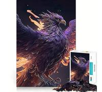 Puzzle Phénix de Feu Violet pour Adultes, 1000 pièces, stimule la mémoire, Passe-Temps à la Maison, Bords Nets, Cadeau élégant (38x26cm)