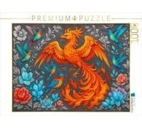 Puzzle · Phénix et colibris de Cristal | Des créatures mythiques magiques · 1000 pièces · Format assemblé 64 × 48 cm · CALVENDO Puzzle