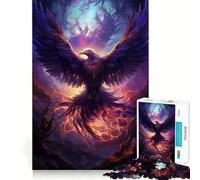 Puzzle Phénix Mystique 1000 Pièces Cadeau pour Adultes Jeu de Réflexion Jeu de Partage Découpe Soignée Surprise d'anniversaire (38x26cm)